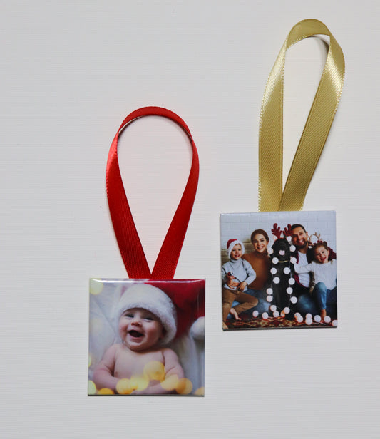 Christmas ornament 2"x2" square